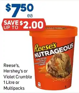 Foodland Reese's, Hershey's or Violet Crumble 1 Litre or Multipacks offer