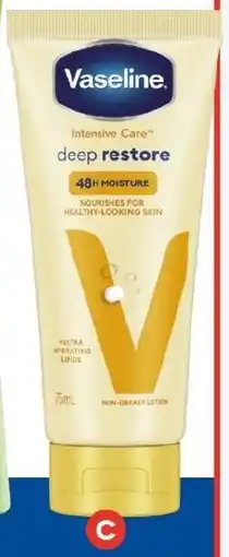 Foodland Vaseline Deep Restore Lotion 75ml offer