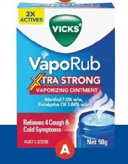 Foodland Vicks Vaporub Extra Strong 50g offer