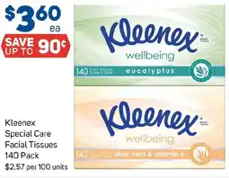 Foodland Kleenex Special Care Facial Tissues 140 Pack offer