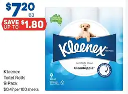 Foodland Kleenex Toilet Rolls 9 Pack offer
