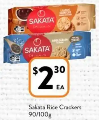 Foodworks Sakata Rice Crackers 90/100g offer