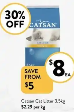 Foodworks Catsan Cat Litter 3.5kg offer