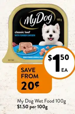 Foodworks My Dog Wet Food 100g offer