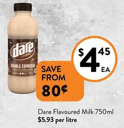 Foodworks Dare Flavoured Milk 750ml offer