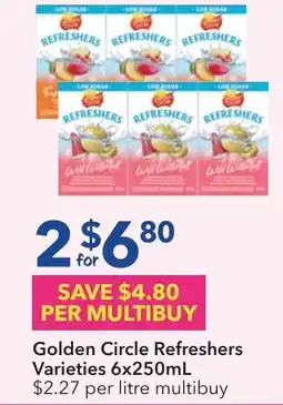 Ritchies Golden Circle Refreshers Varieties 6x250mL offer