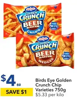 Ritchies Birds Eye Golden Crunch Chip Varieties 750g offer