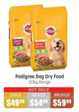 Pets Domain Pedigree Dog Dry Food 20kg Range offer