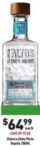 Olmeca Altos Plata Tequila 700ML