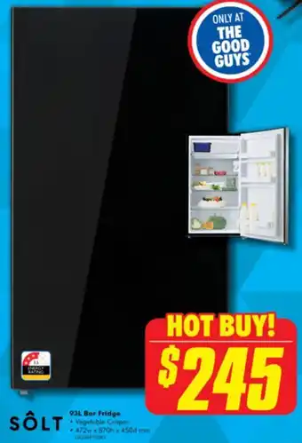 The Good Guys SÔLT 93L Bar Fridge offer