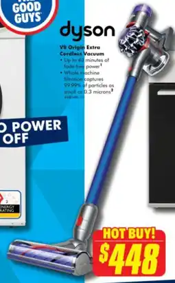 The Good Guys dyson V8 Origin Extra Cordless Vacuum offer