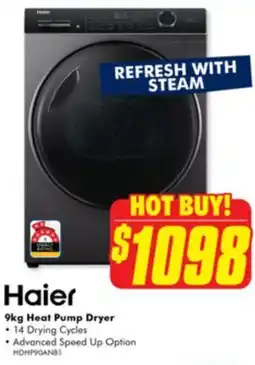 The Good Guys Haier 9kg Heat Pump Dryer offer