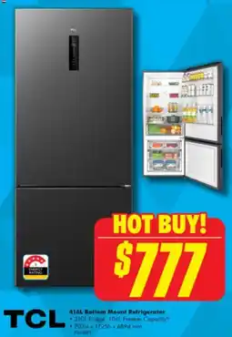 The Good Guys TCL 416L Bottom Mount Refrigerator offer