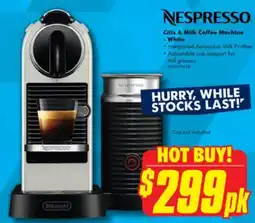 The Good Guys NESPRESSO Citiz & Milk Coffee Machine -White offer