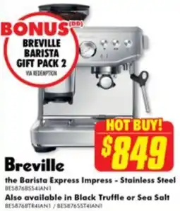 The Good Guys Breville the Barista Express Impress - Stainless Steel Also available in Black Truffle or Sea Salt offer