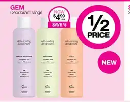 Priceline GEM Deodorant range offer