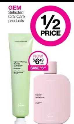 Priceline GEM Selected Oral Care products offer