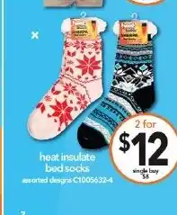 Cheap as Chips heat insulate bed socks offer