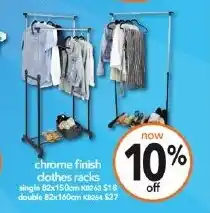 Cheap as Chips chrome finish clothes racks offer