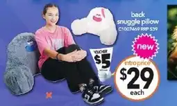 Cheap as Chips back snuggle pillow offer