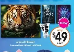 Cheap as Chips animal blanket offer