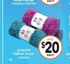 Cheap as Chips jacquard fashion throw offer
