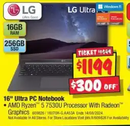 JB Hi-Fi 16" Ultra PC Notebook offer