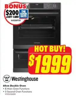 The Good Guys 60cm Double Oven offer