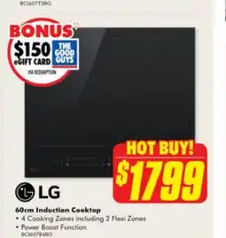 The Good Guys 60cm Induction Cooktop offer