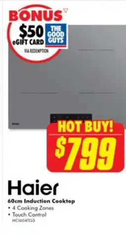 The Good Guys 60cm Induction Cooktop offer