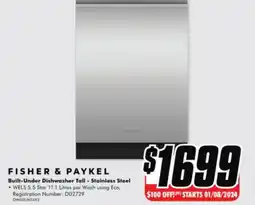 The Good Guys Built-Under Dishwasher Tall - Stainless Steel offer