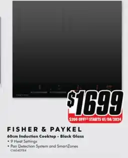 The Good Guys 60cm Induction Cooktop - Black Glass offer