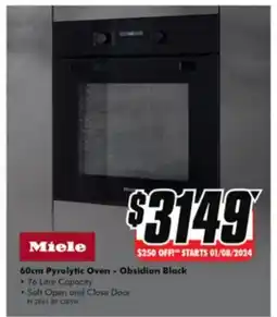 The Good Guys 60cm Pyrolytic Oven - Obsidian Black offer