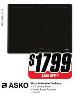 The Good Guys 60cm Induction Cooktop offer