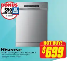 The Good Guys 60cm Freestanding Dishwasher - Stainless Steel offer