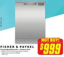 The Good Guys Freestanding Dishwasher - Stainless Steel offer