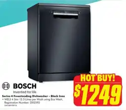 The Good Guys Series 4 Freestanding Dishwasher - Black Inox offer