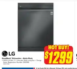 The Good Guys QuadWash Dishwasher - Matte Black offer
