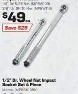Repco 1/2" Dr. Wheel Nut Impact Socket Set 4 Piece Metric. offer