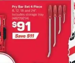 Repco Pry Bar Set 4 Piece offer