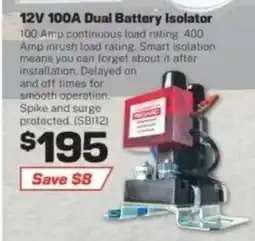 Repco 12V 100A Dual Battery Isolator offer