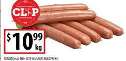 Supabarn TRADITIONAL THIN BEEF SAUSAGES BULK PACKS offer