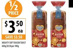 Supabarn MIGHTY SOFT RAISIN TOAST offer