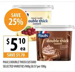 Supabarn PAULS DOUBLE THICK CUSTARD offer