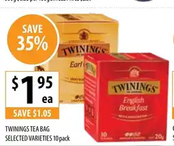 Supabarn TWININGS TEA BAG offer