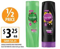 Supabarn SUNSILK SHAMPOO AND CONDITIONER offer