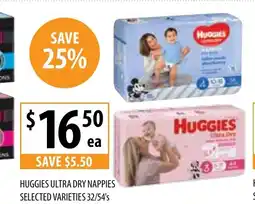 Supabarn HUGGIES ULTRA DRY NAPPIES offer