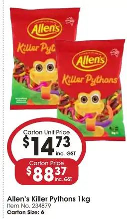 Campbells Wholesale Allen's Killer Pythons 1kg offer