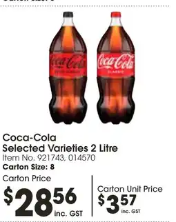 Campbells Wholesale Coca-Cola Selected Varieties 2 Litre offer