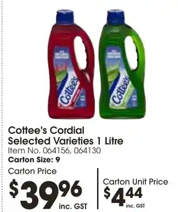 Cottee's Cordial